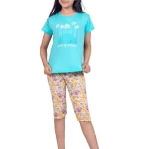 Girls Capri Set (Sky Blue)